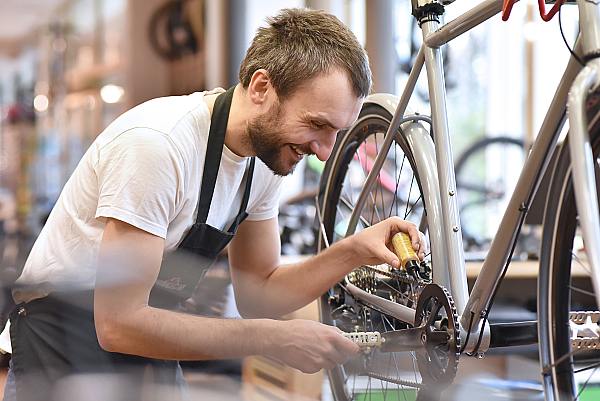 Professionelle Fahrradinspektion vom Fahrrad-Fachhändler